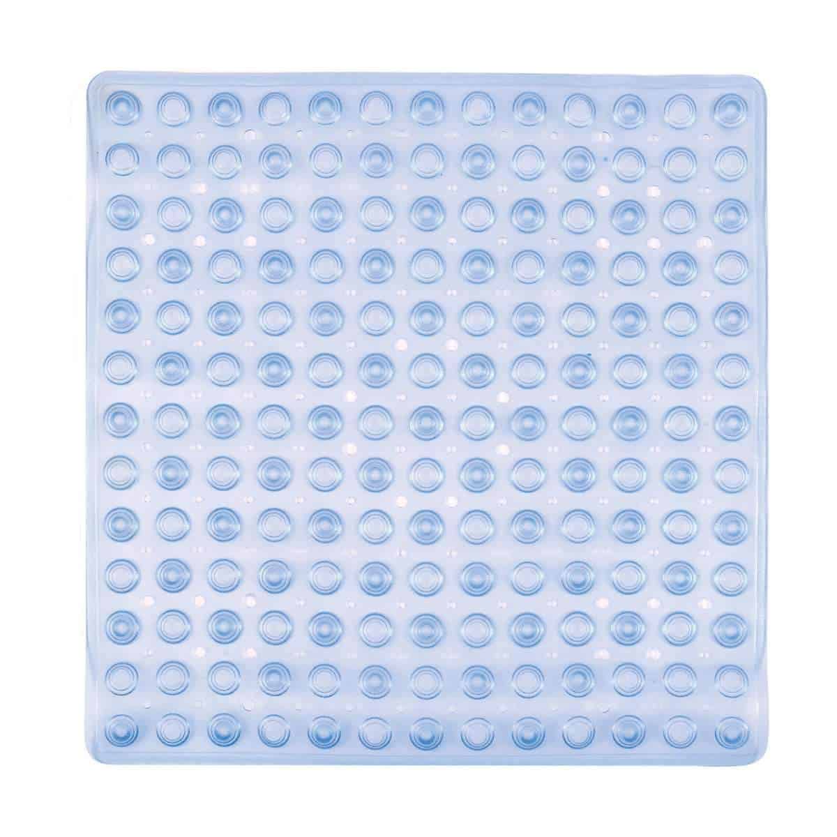 DMI Non Slip Bathroom Shower Mats with Suction Grip - Light Blue